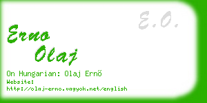 erno olaj business card